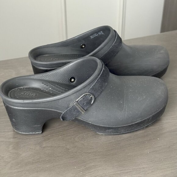 CROCS Sarah Clog Mule Shoes Black - Picture 4 of 11